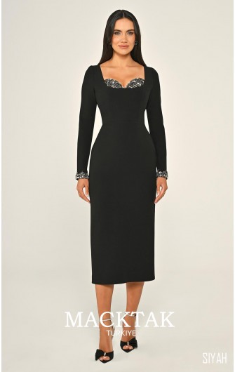 Uzun Kollu 7000 Abiye Elbise