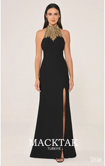 Halter Yaka Krep Uzun 6973...