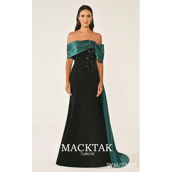 Düşük Omuz Uzun 6926 Abiye Elbise