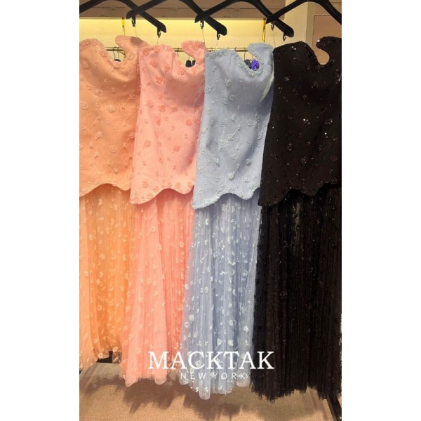 Decollete Sleeveless 7112 Abiye Elbise