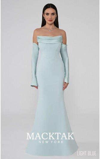 Straplez Kollu 6613 Abiye Elbise