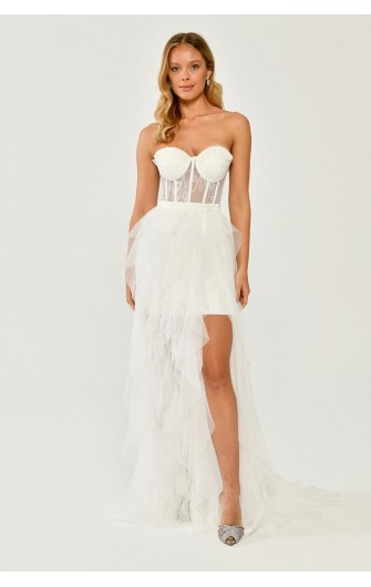 Straplez 5576  Abiye Elbise