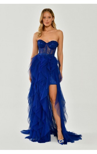 Straplez 5576  Abiye Elbise