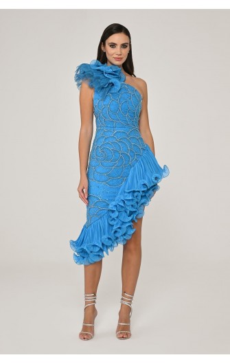 Tek Omuz 6633 Abiye Elbise