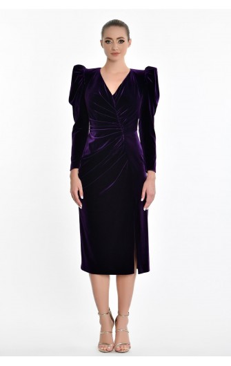 Uzun Kol Kadife 5866 Midi...