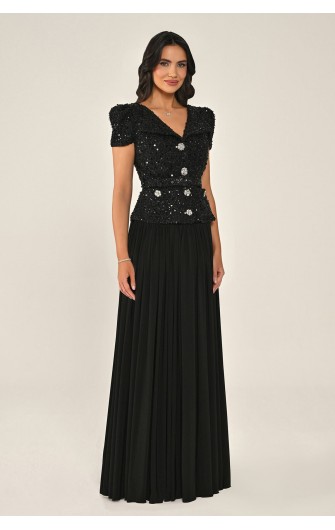 Tüvit Payet Ceketli 7361 Uzun Elbise