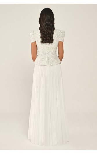 Tüvit Payet Ceketli 7361 Uzun Elbise