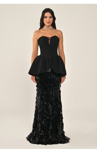 Straplez Volanlı Eteği 7359...